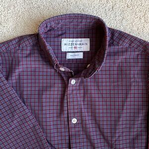 Mizzen+ Main Mens Leeward Button-Down Dress Shirt, Size Small, Trim Fit